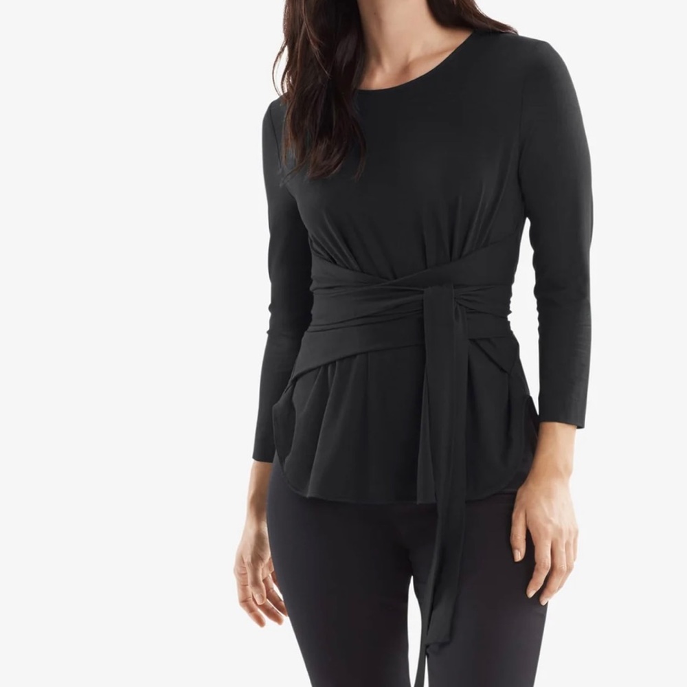 MM LaFleur Walker Top NWT - Black Knit Crepe - Size XL